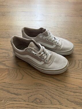 Tan and White Vans